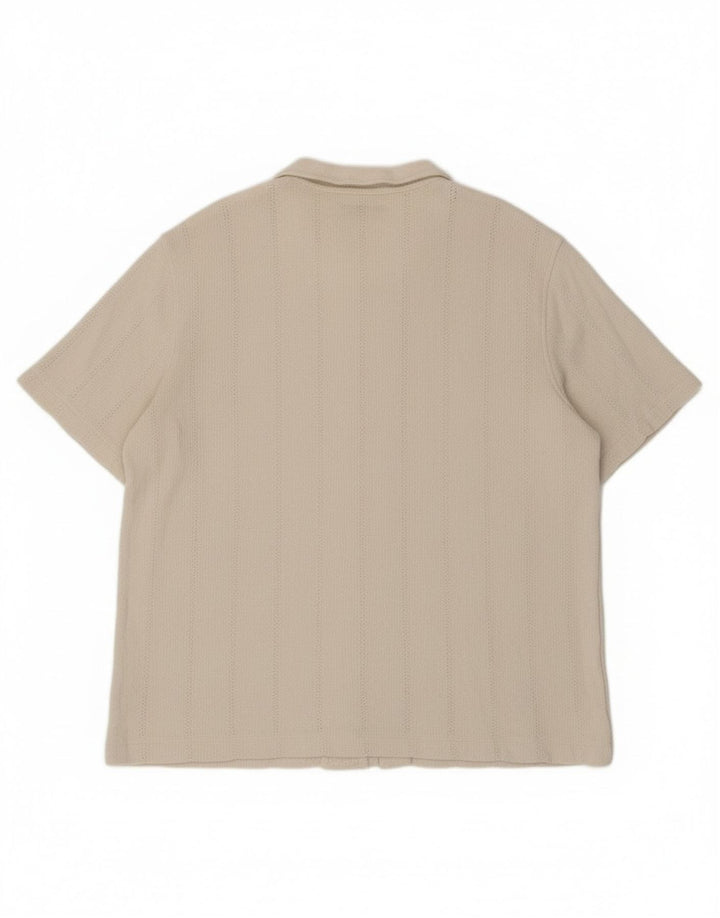 Camisa masculina de manga curta Marks & Spencer 2XL algodão branco