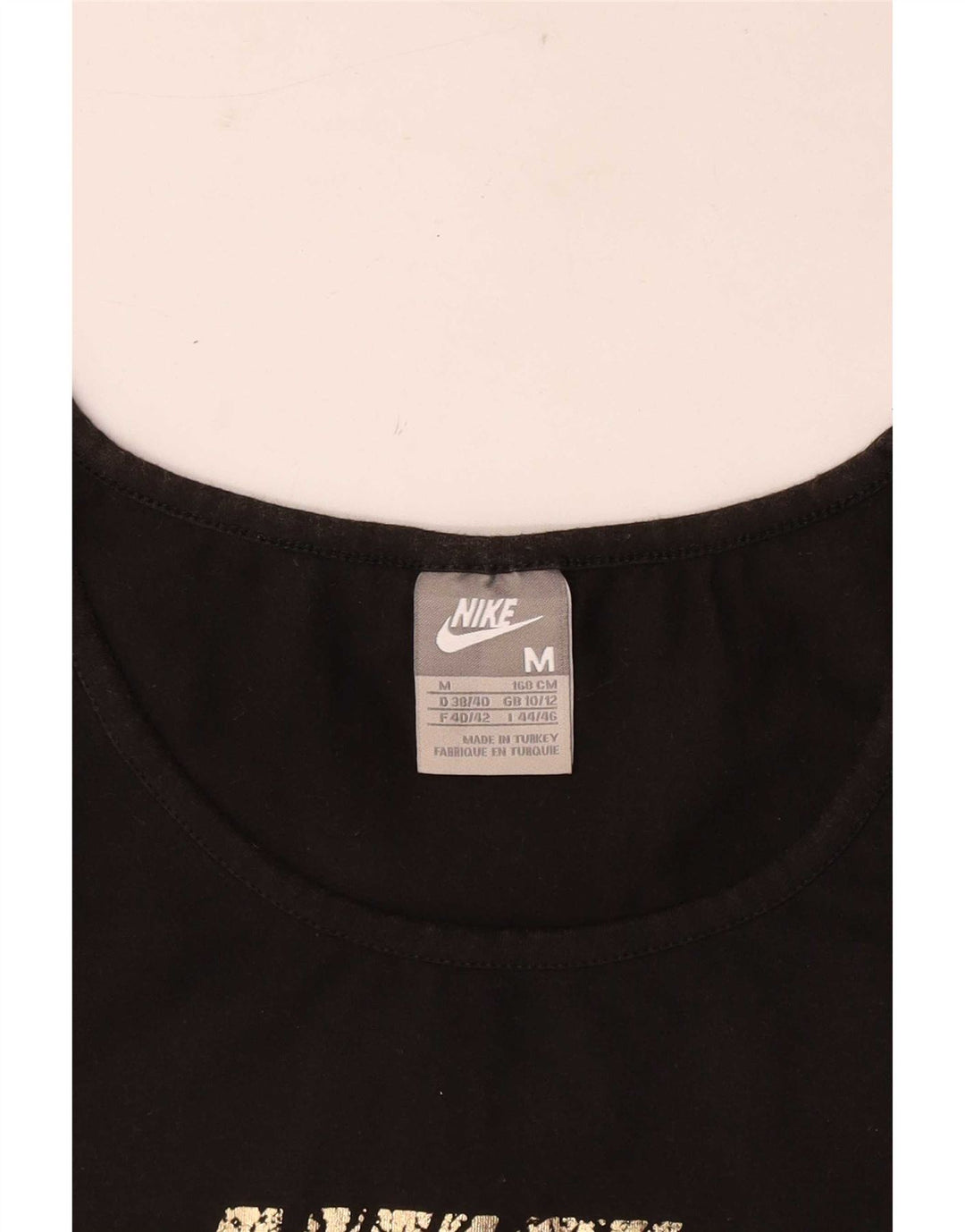 Camiseta Nike Feminina Graphic Top UK 10/12 Médio Preto