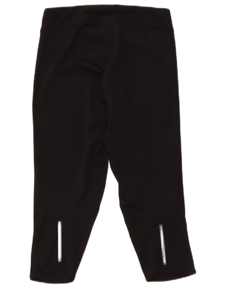 ADIDAS Womens Climalite Capri Leggings UK 8/10 Pequeno Poliéster Preto