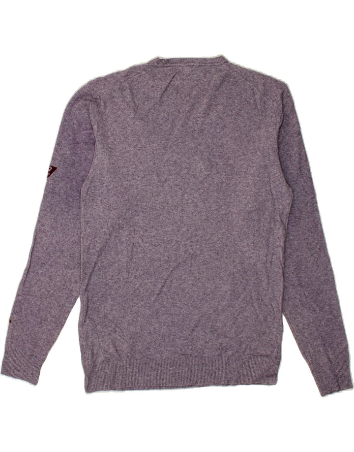 GUESS Womens V-Neck Jumper Sweater UK 22 3XL Purple Vintage Guess and Second-Hand Guess from Messina Hembry 