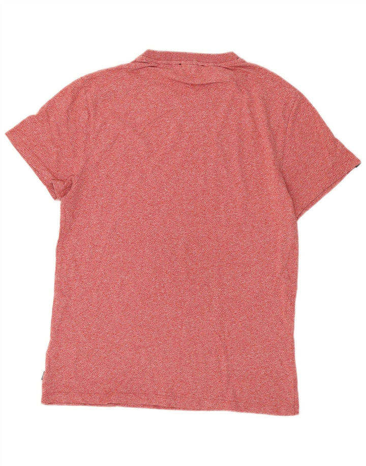 Camiseta masculina SUPERDRY grande algodão manchado vermelho
