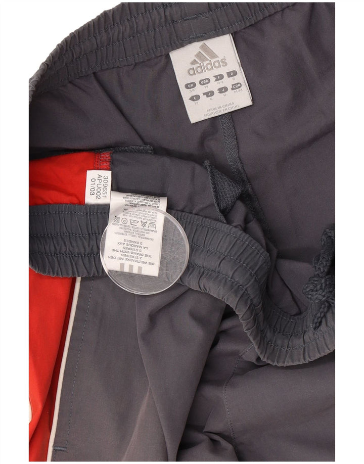 Adidas Mens Sport Shorts Grande Cinza Colorblock Poliéster