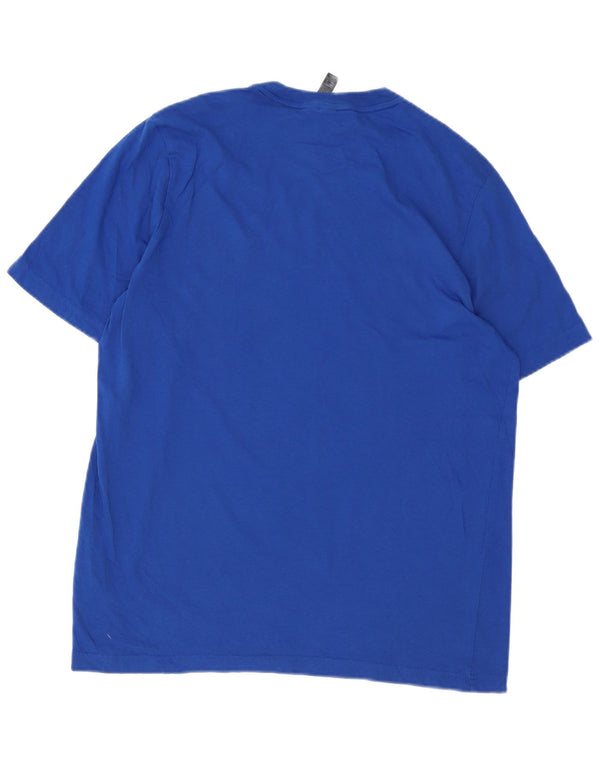Adidas Mens Graphic T-Shirt Top Médio Algodão Azul