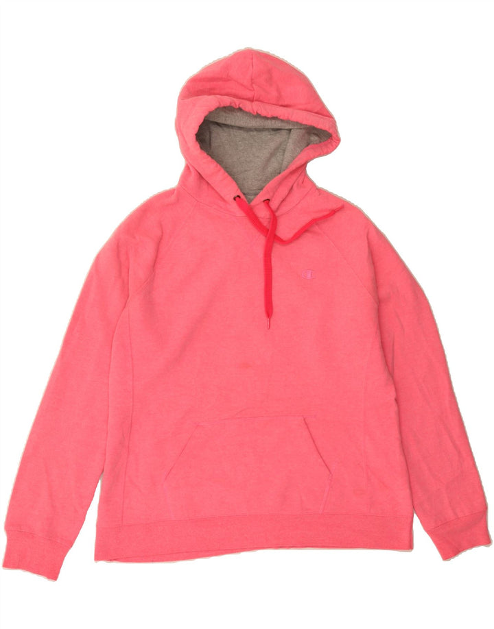 CHAMPION Womens Hoodie Jumper UK 18 XL Pink Cotton Vintage Champion and Second-Hand Champion from Messina Hembry 