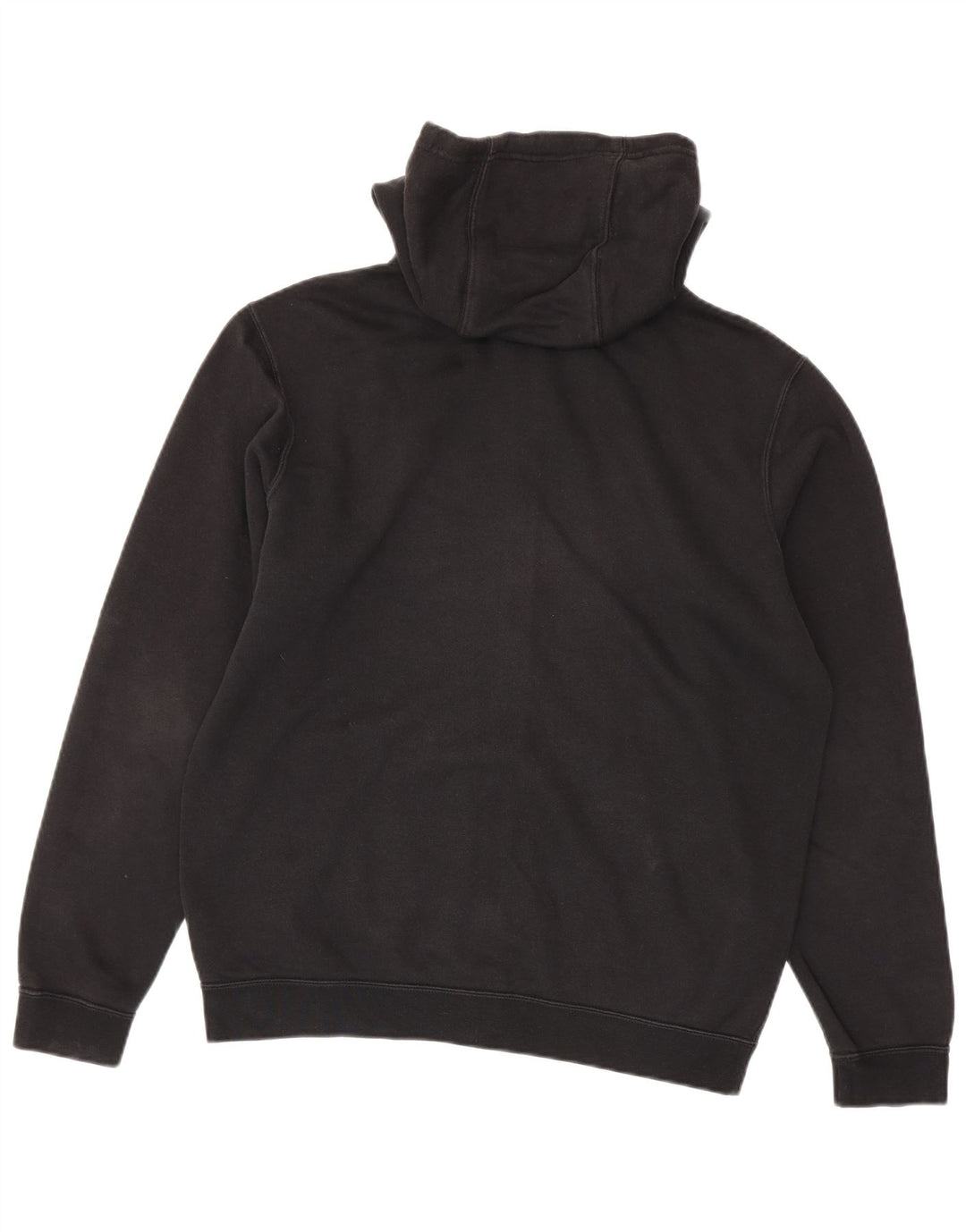Suéter masculino Nike com capuz e zíper médio preto algodão