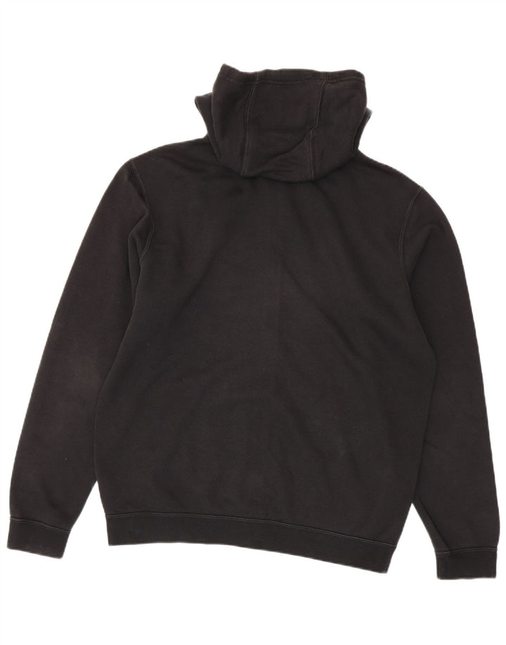 Suéter masculino Nike com capuz e zíper médio preto algodão