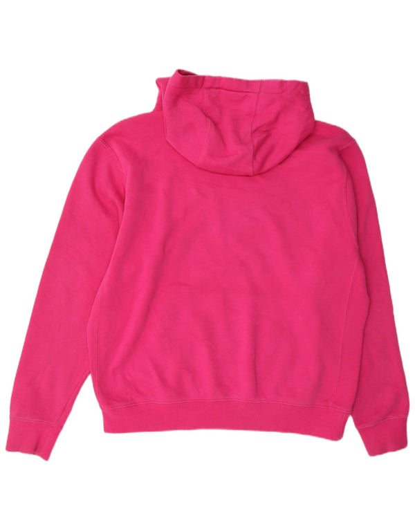 Nike Womens Hoodie Jumper UK 16 Grande Algodão Rosa