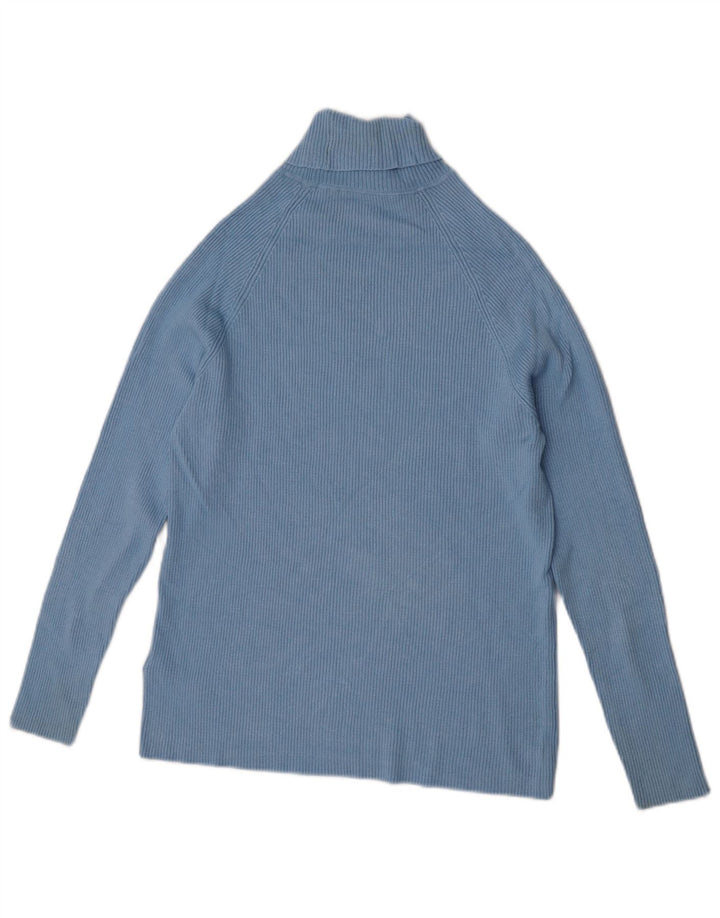 Top feminino Marks & Spencer manga comprida UK 18 XL azul viscose