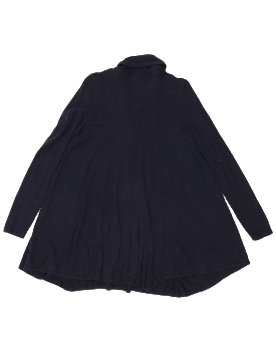 Suéter cardigã aberto feminino Marks & Spencer Longline Reino Unido 10 pequeno azul marinho