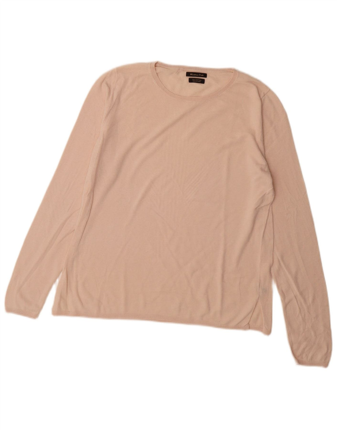 Suéter feminino Massimo Dutti com gola canoa Reino Unido 16 grande rosa