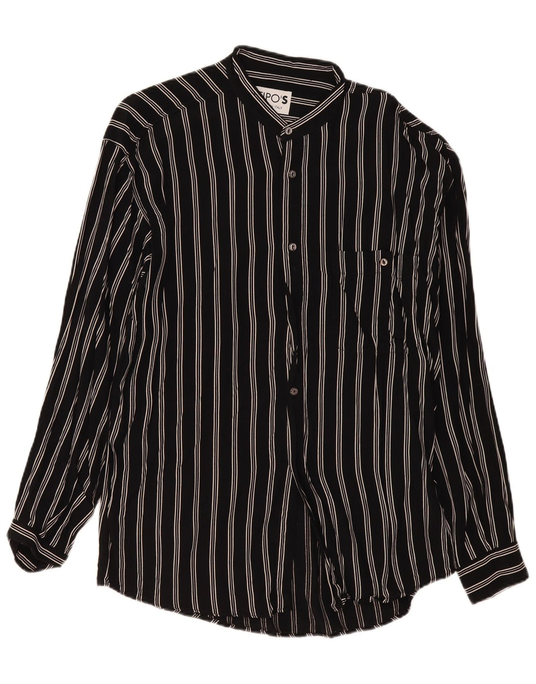Camisa Masculina Tipo'S XL Viscose Listrada Preta