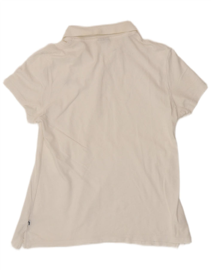 Camisa polo feminina PUMA UK 16 grande algodão branco
