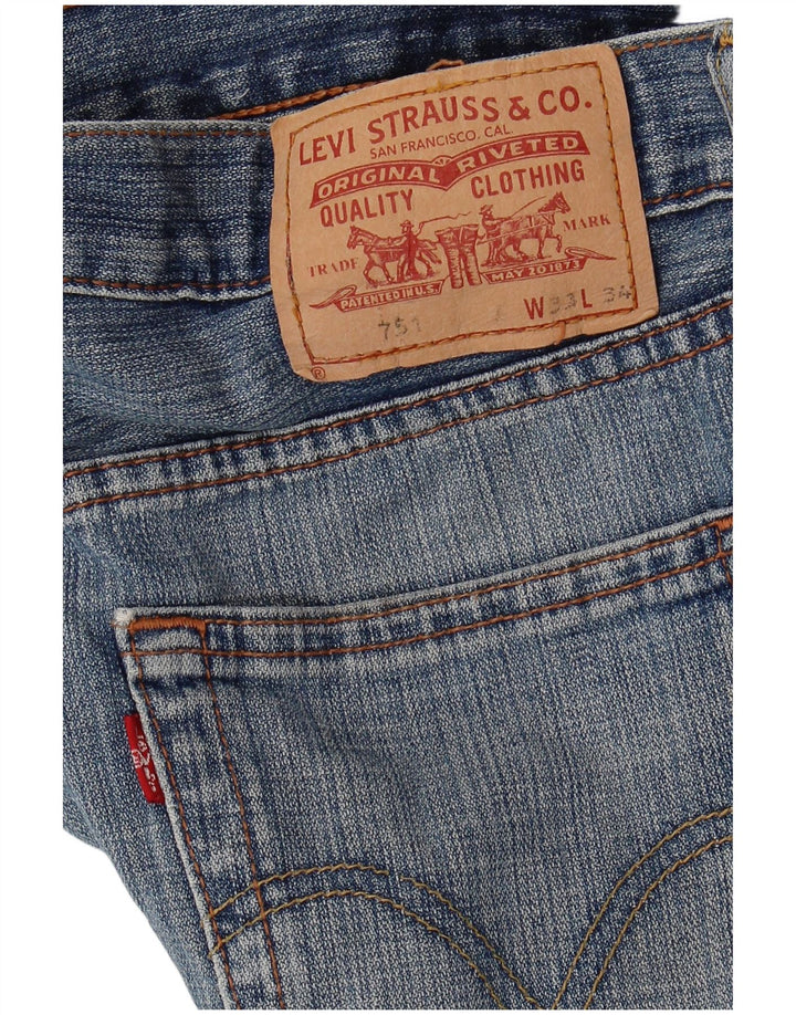 LEVI'S Masculino 751 Straight Jeans W33 L27 Azul Algodão