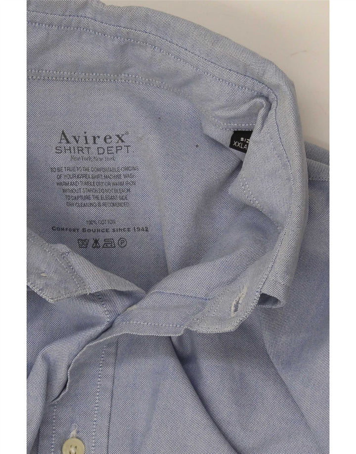 Camisa masculina Avirex 2XL algodão azul