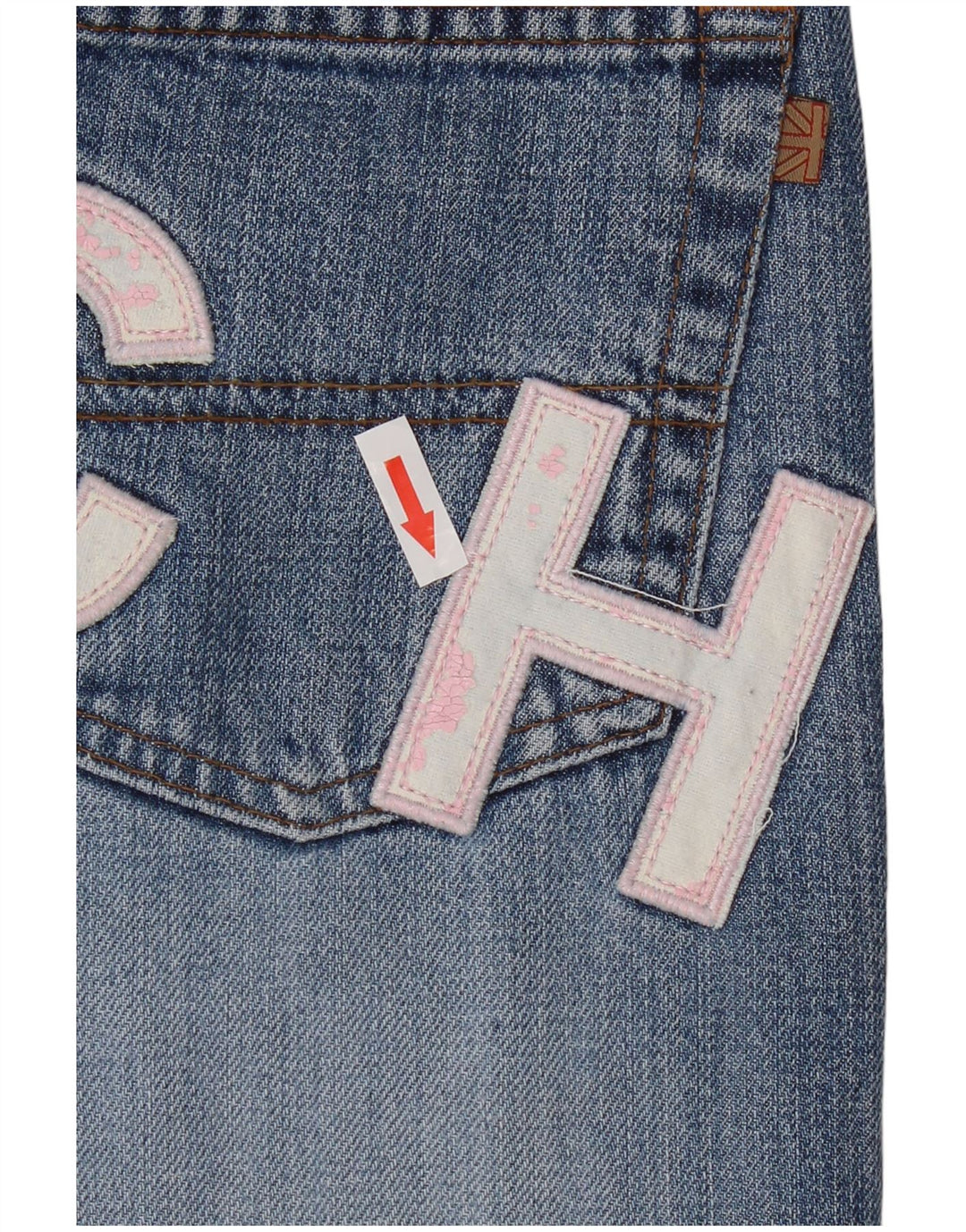 Richmond feminino gráfico bootcut jeans IT 44 médio W30 L32 algodão azul