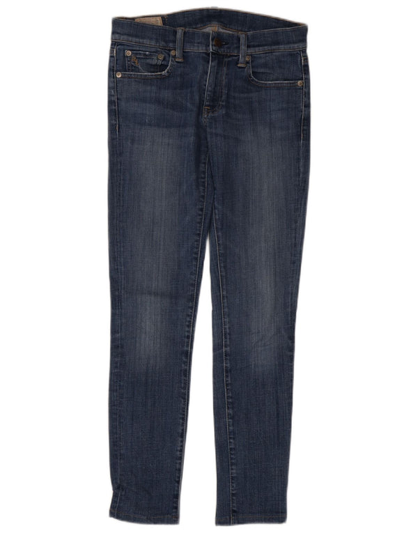 Polo Ralph Lauren feminino Tompkins skinny jeans W26 L29 algodão azul