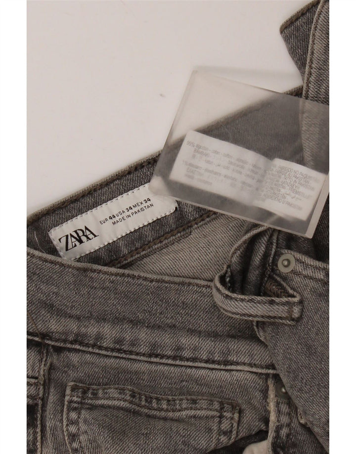 Zara Mens Slim Jeans EU 44 Grande W34 L31 Cinza Algodão