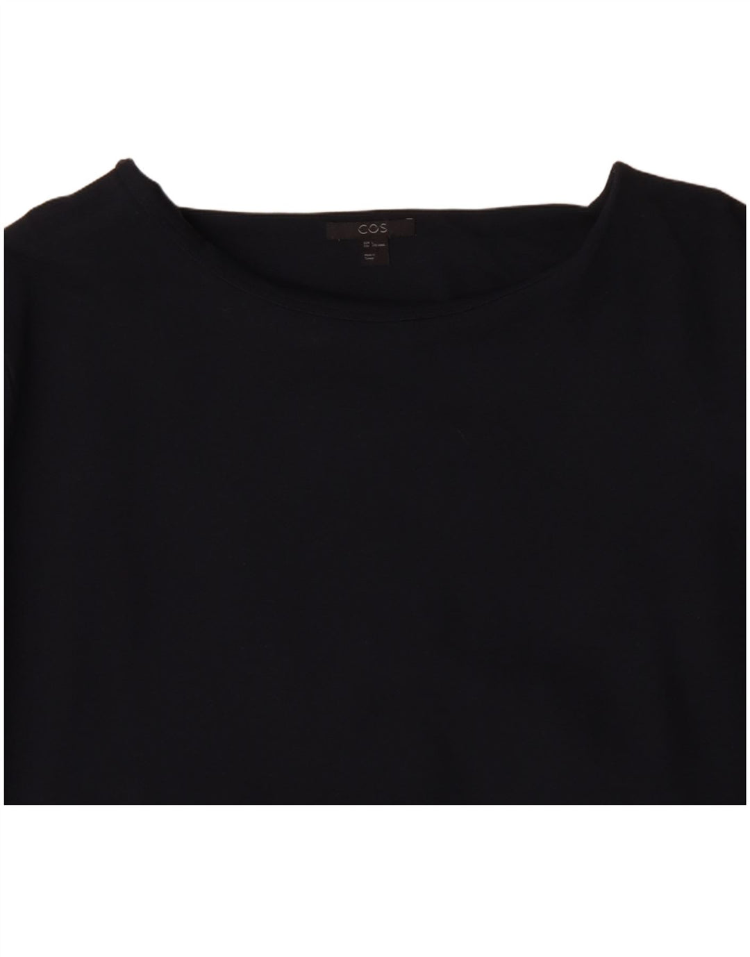 Vestido túnica feminino COS Reino Unido 16 grande viscose azul marinho