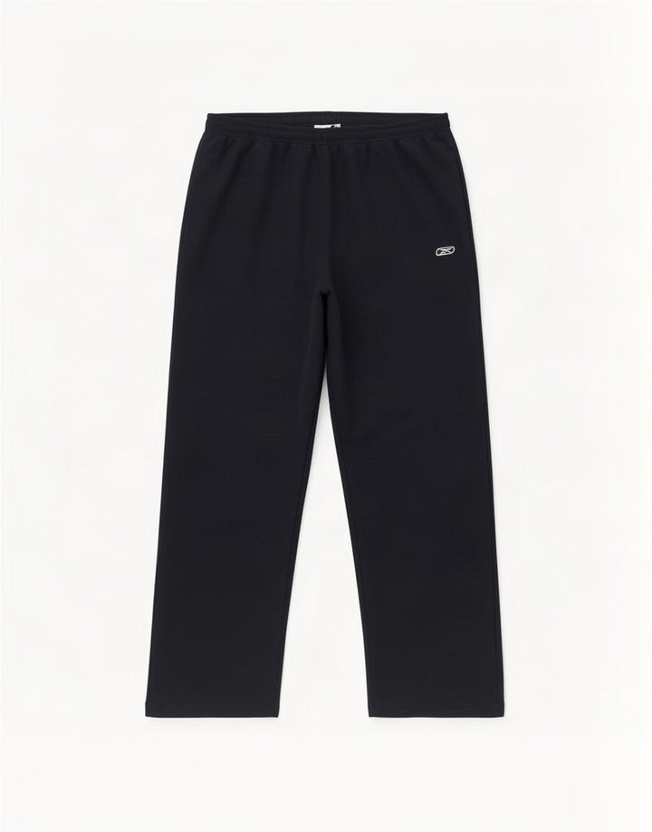 Calça de treino feminina Reebok UK 16 grande poliéster azul marinho