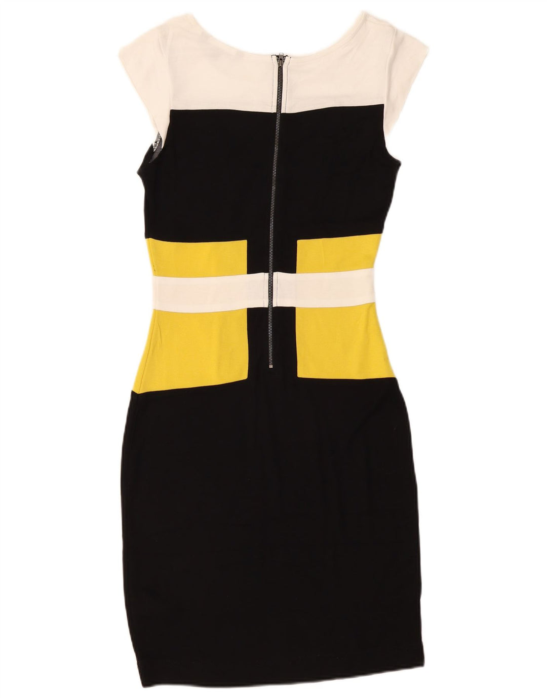 Vestido bodycon feminino French Connection UK 12 bloco colorido preto médio