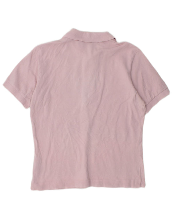 Camisa polo feminina Kappa UK 12 algodão rosa médio