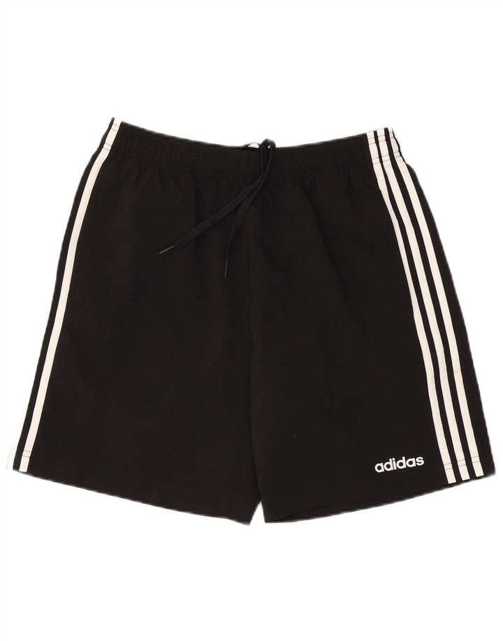 Shorts esportivos masculinos Adidas médio preto poliéster