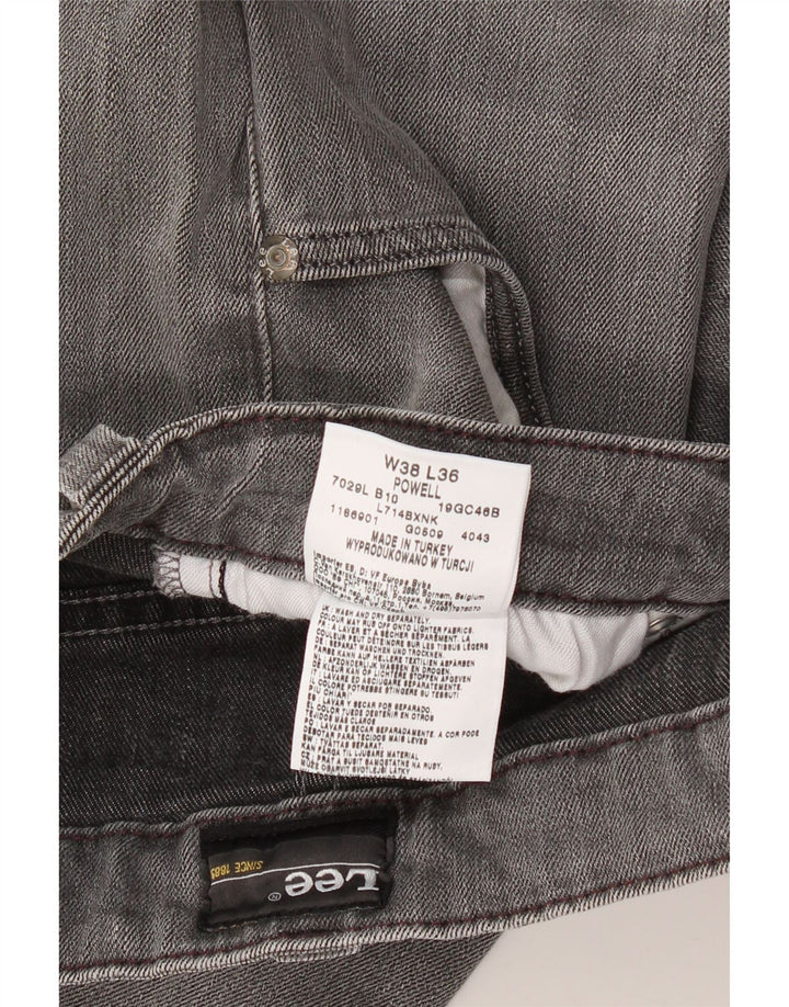 LEE Masculino Powell Slim Jeans W38 L28 Cinza Algodão