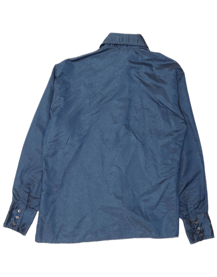 Camisa masculina Daniele Alessandrini IT 50 poliéster azul marinho médio