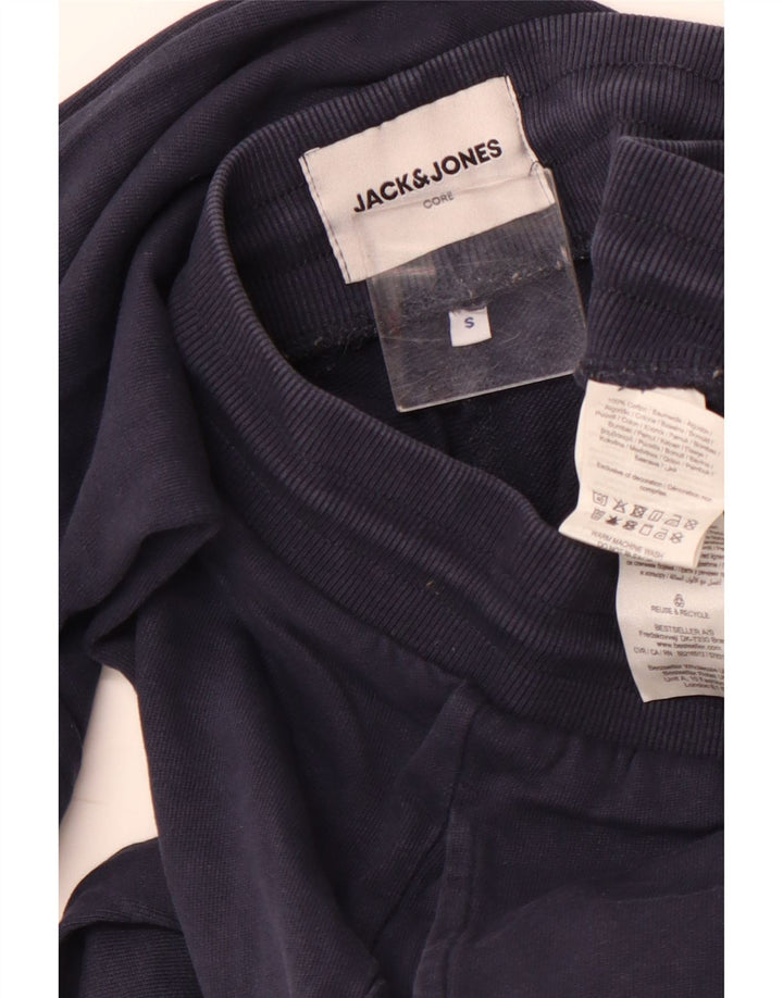 JACK & JONES Calça de treino masculina Joggers pequeno algodão azul marinho