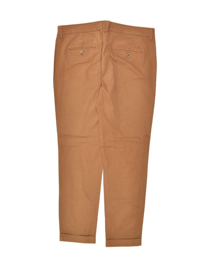 MASSIMO DUTTI Womens Slim Chino Trousers US 10 Large W34 L29 Brown Cotton | Vintage Massimo Dutti | Thrift | Second-Hand Massimo Dutti | Used Clothing | Messina Hembry 