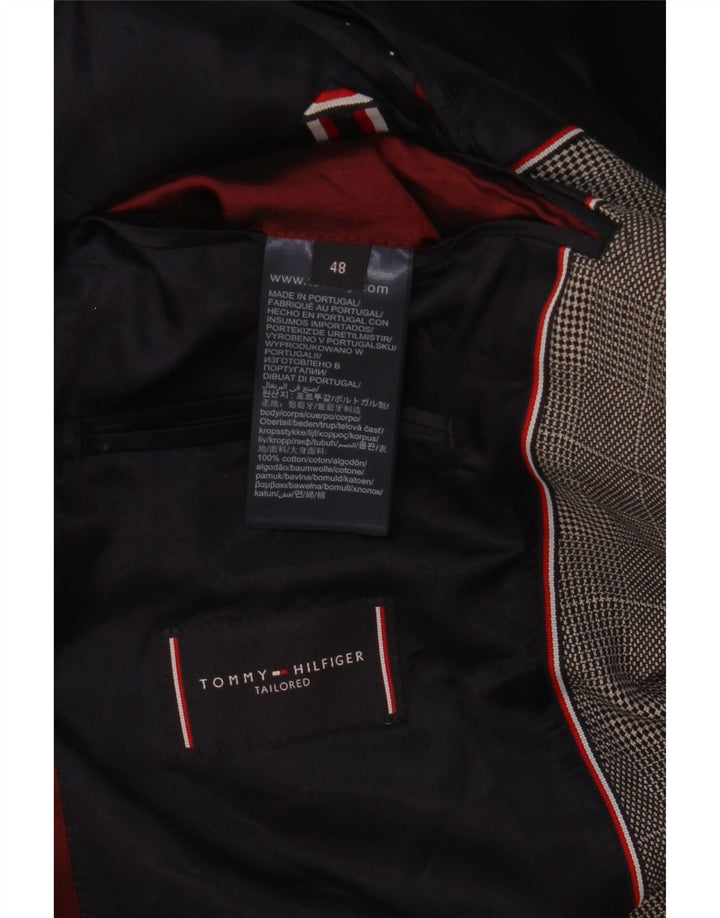 Jaqueta Blazer Masculina Tommy Hilfiger Tailored 2 Botões IT 48 Médio Cinza Xadrez