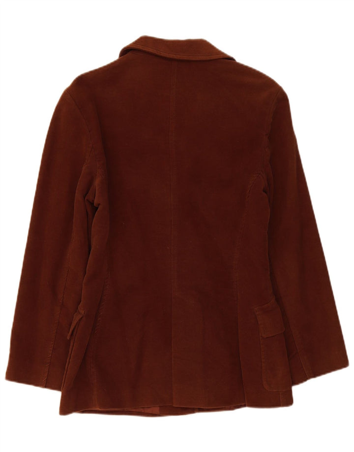 Jaqueta blazer feminina Zara com 3 botões UE 38 pequeno algodão marrom