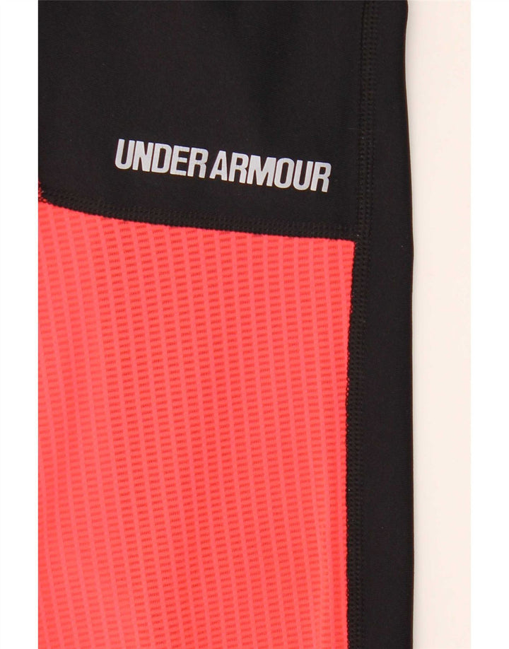 Under Armour Womens Graphic Leggings UK 12 Medium Black Colorblock