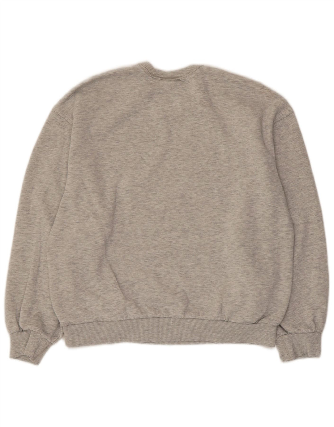 BERSHKA Suéter feminino oversized UK 10 pequeno algodão manchado cinza