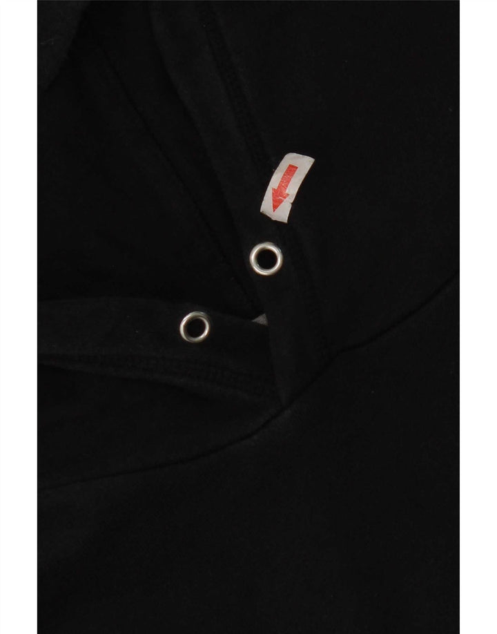 Nike Mens Hoodie Jumper Grande Algodão Preto