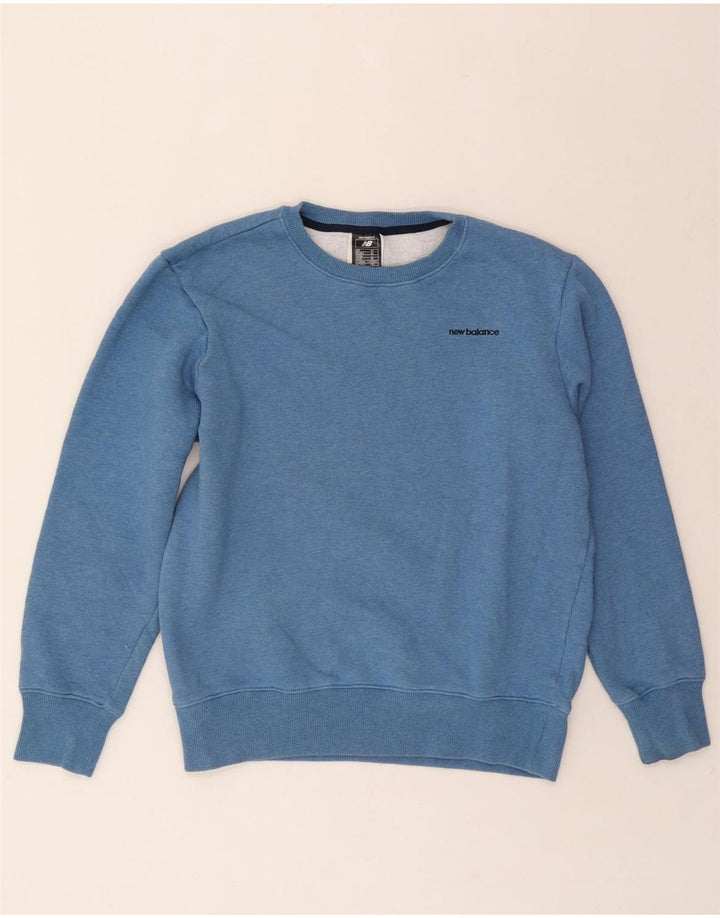 NEW BALANCE Mens Sweatshirt Jumper Medium Blue Cotton Vintage New Balance and Second-Hand New Balance from Messina Hembry 