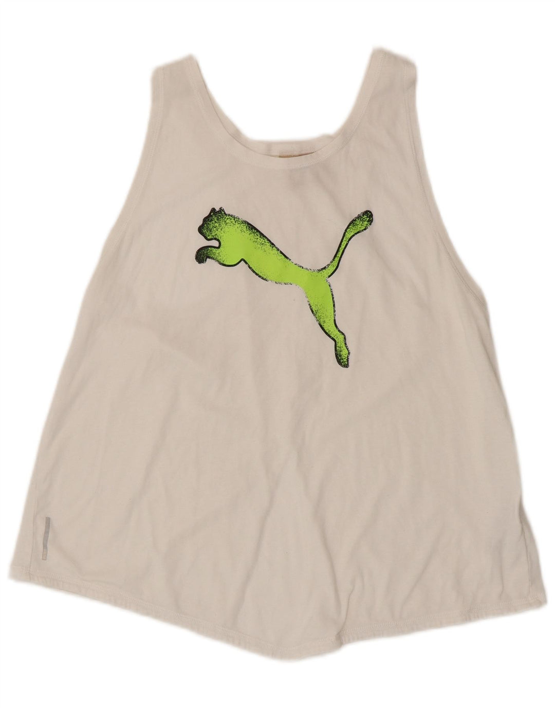 Puma Womens Graphic Vest Top UK 14 Grande Poliéster Branco