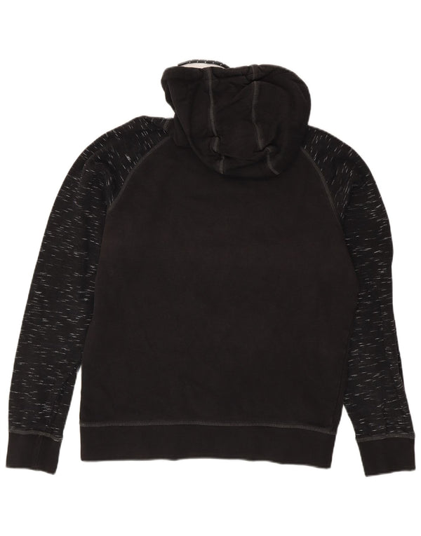 Jack & Jones moletom com capuz masculino gráfico médio preto manchado de algodão