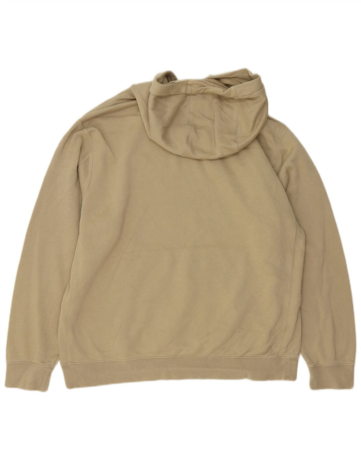 NIKE Mens Hoodie Jumper Grande Algodão Bege