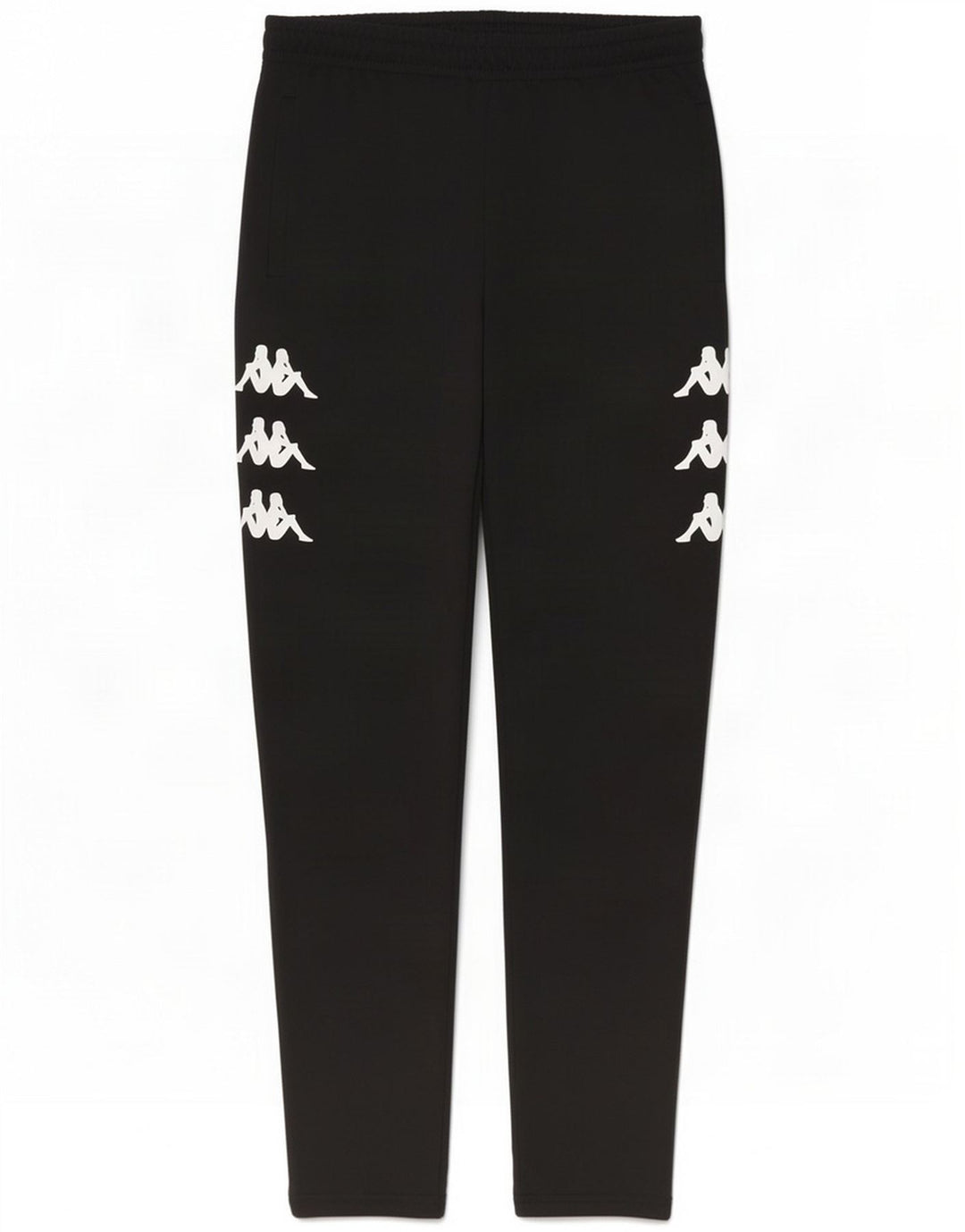 Kappa Calça de treino masculina gráfica pequena de poliéster preto