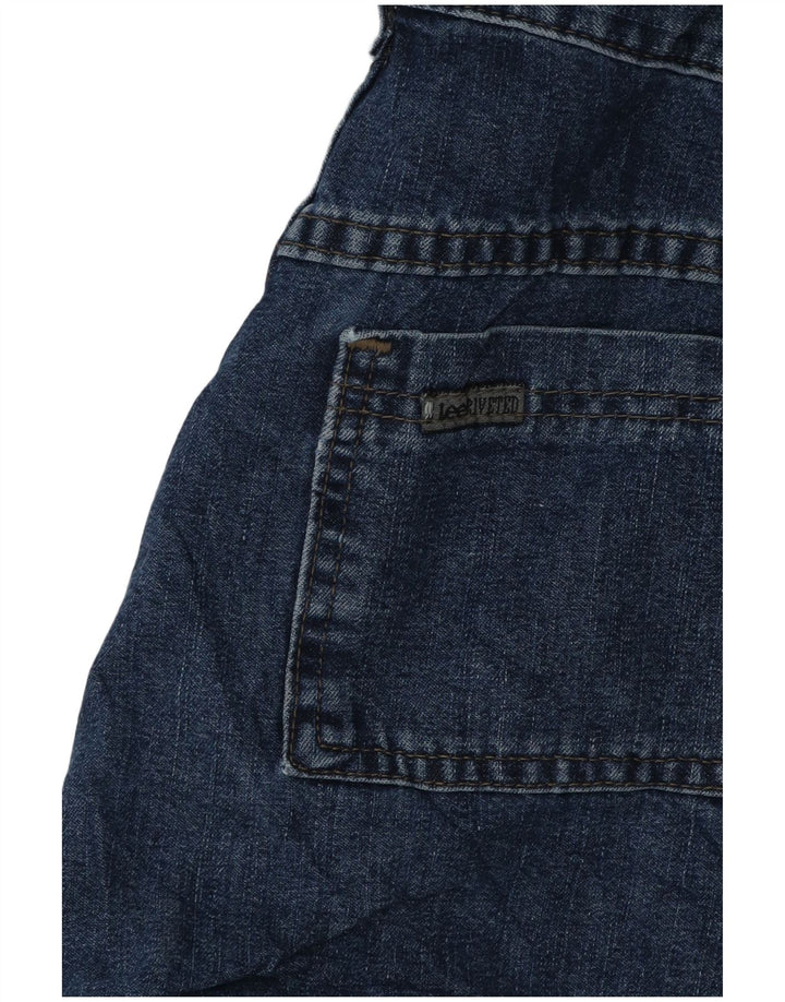 Shorts jeans cargo feminino Lee de cintura alta W32 grande azul
