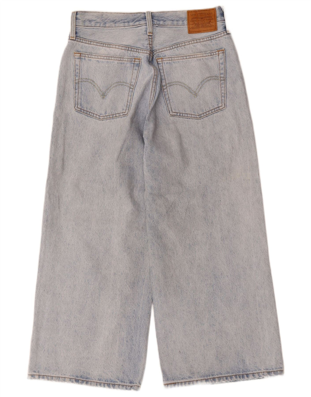 Jeans feminino LEVI'S com perna larga W27 L23 algodão azul