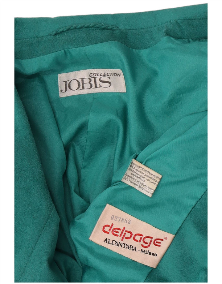 Jaqueta blazer feminina Jobis com 2 botões UK 10 poliéster verde pequeno