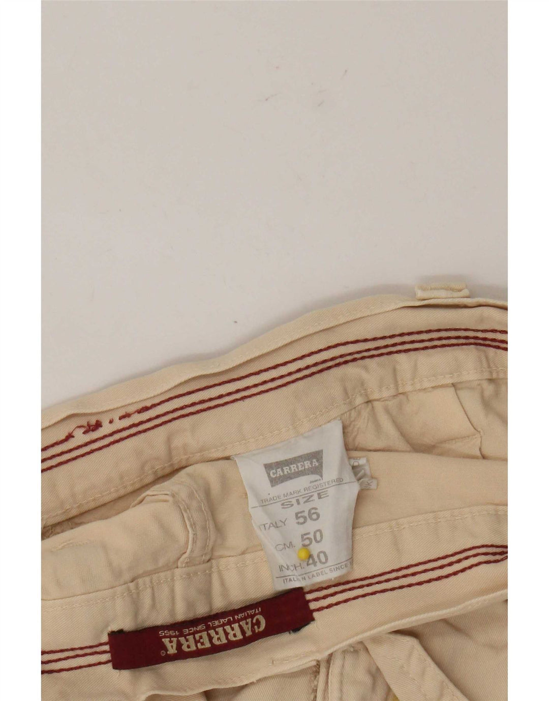 Carrera Mens Cargo Shorts W40 XL Algodão Bege