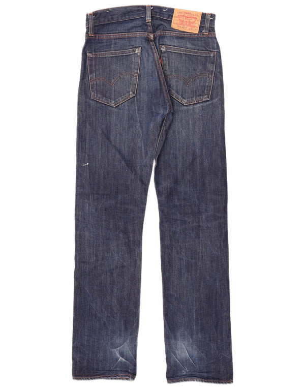 Levi's Masculino 505 Straight Jeans W30 L32 Azul Marinho Algodão