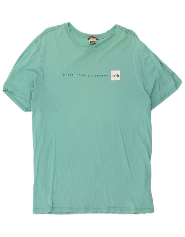 Camiseta gráfica masculina The North Face Top XL algodão verde