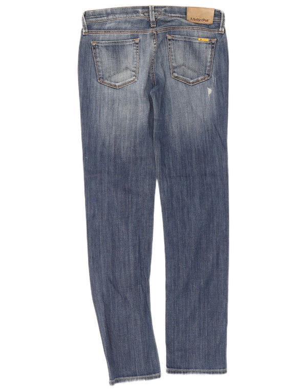 Meltin' Pot feminino Mendel Slim Jeans W29 L32 algodão azul