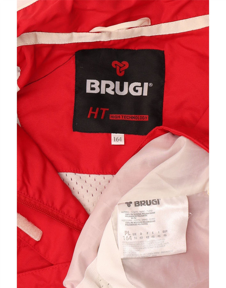 Jaqueta de chuva com capuz para meninas Brugi 15-16 anos poliamida vermelha