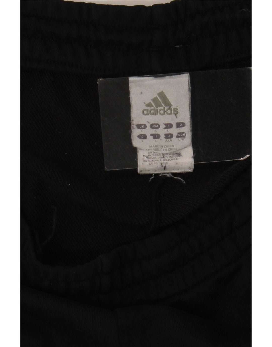 Adidas Mens Climalite Calças de treino grandes de algodão preto
