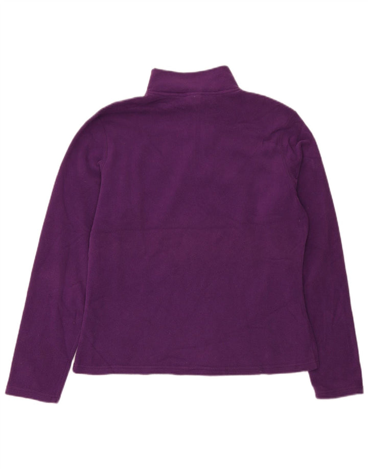 Jumper de lã feminino com gola e zíper THE NORTH FACE Reino Unido 16 grande poliéster roxo